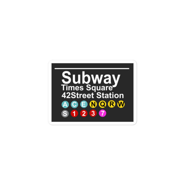 Times Square 42 Street Station - New York Subway Sign Sticker Best American GIft